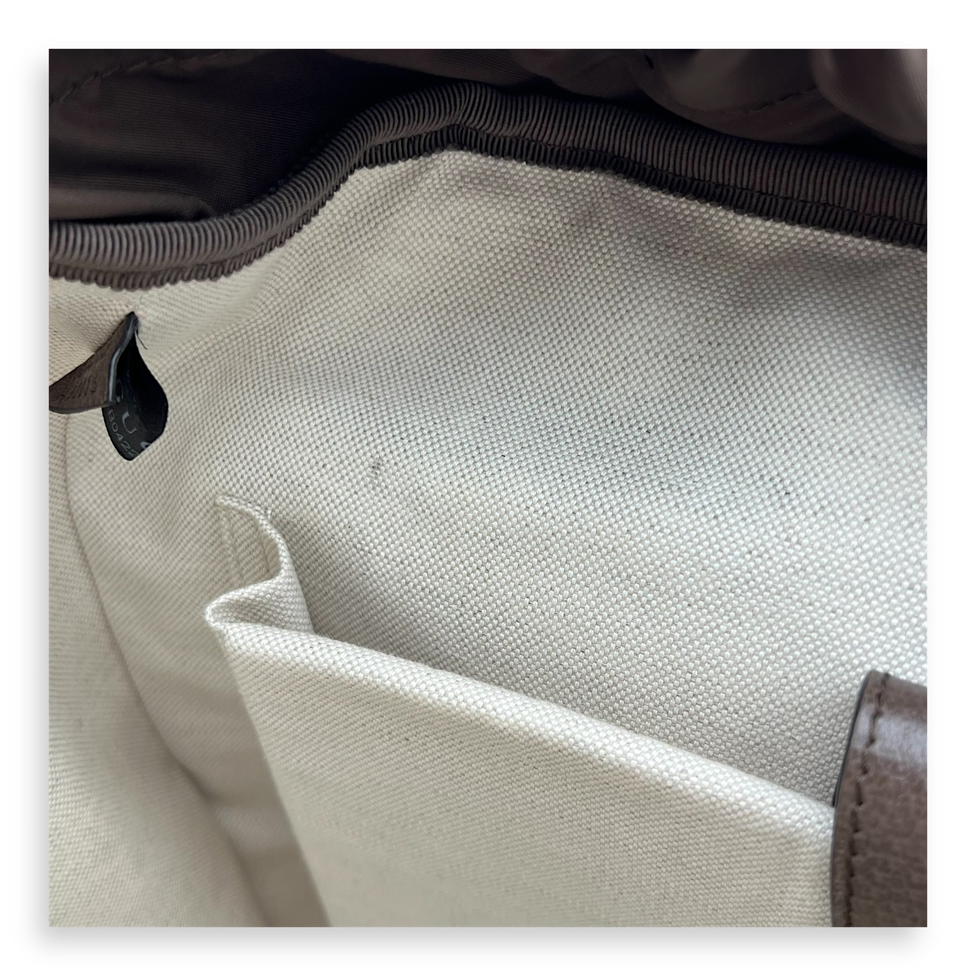 Ophidia Backpack Brown in Monogram Coated Canvas, Gold hardware