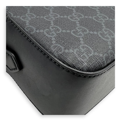 GG Supreme Crossbody Bag Grey in Monogram Coated Canvas, Silver hardware