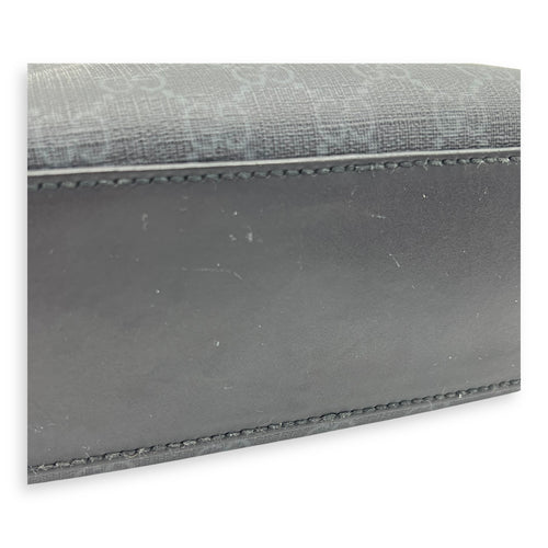 GG Supreme Crossbody Bag Grey in Monogram Coated Canvas, Silver hardware