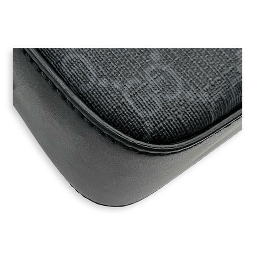GG Supreme Crossbody Bag Grey in Monogram Coated Canvas, Silver hardware