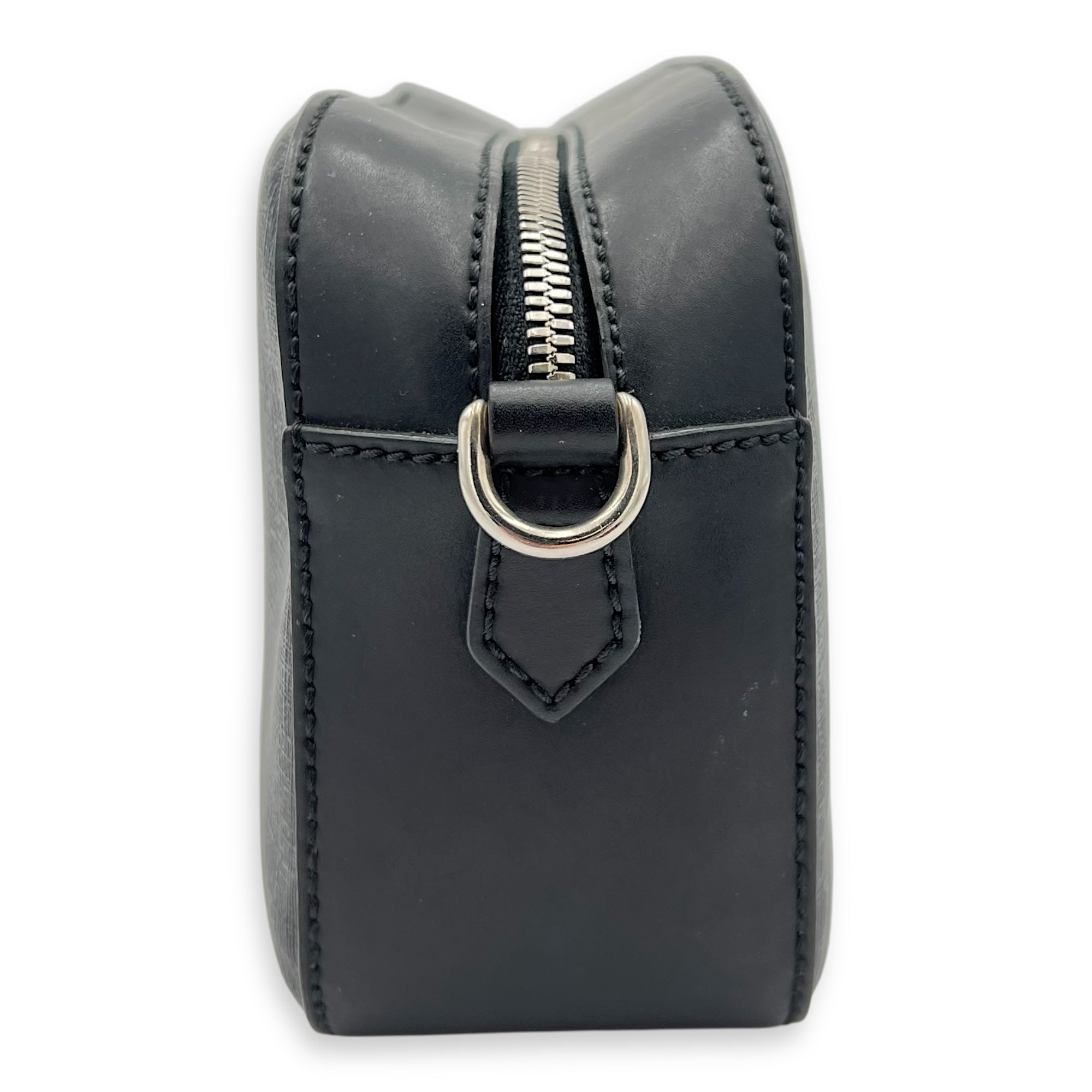 GG Supreme Crossbody Bag Grey in Monogram Coated Canvas, Silver hardware