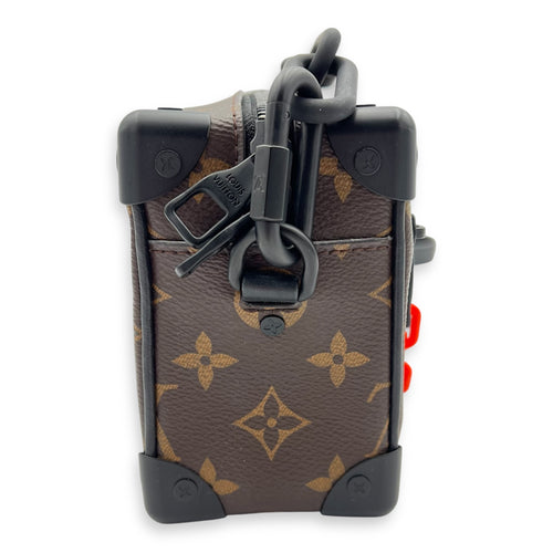 Soft Trunk Crossbody Bag Brown in Monogram Coated Canvas, Lacquered Metal hardware