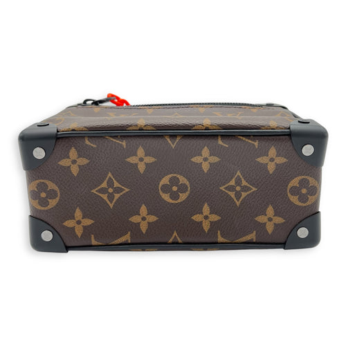Soft Trunk Crossbody Bag Brown in Monogram Coated Canvas, Lacquered Metal hardware
