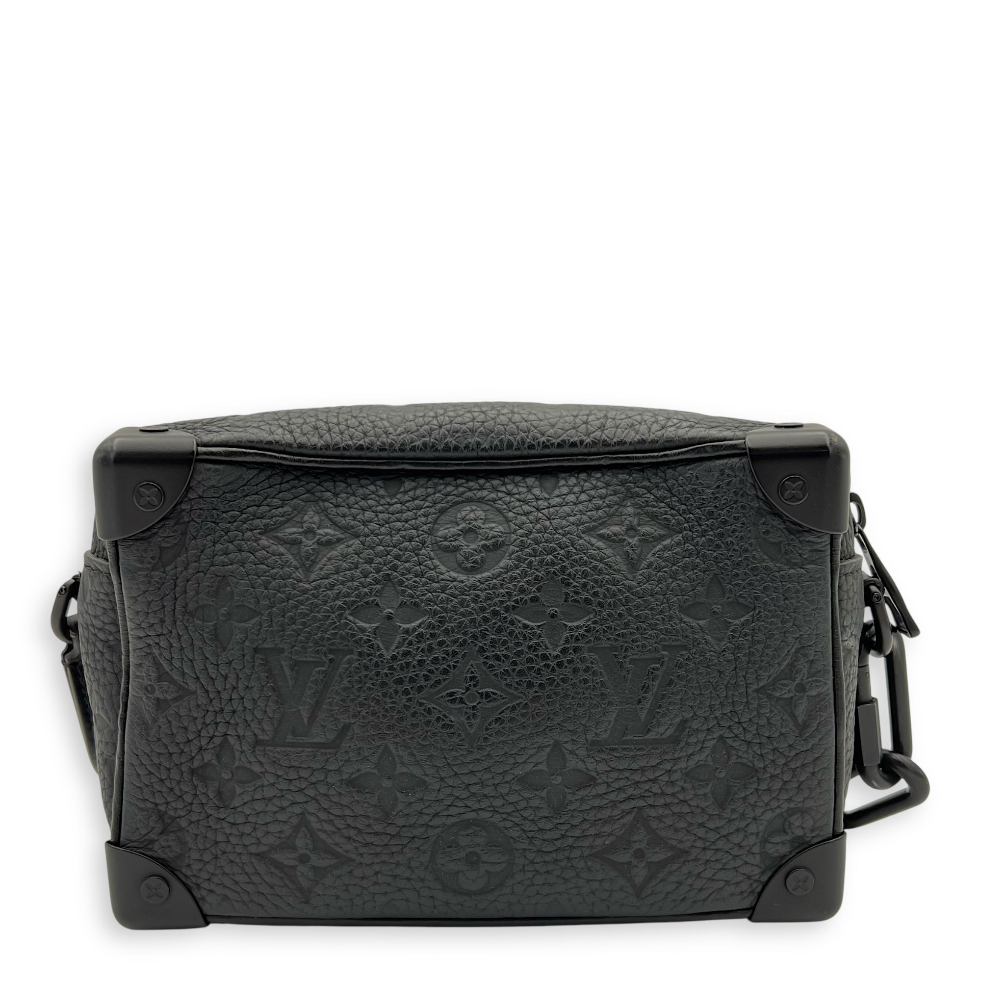 Soft Trunk Crossbody Bag Black in Monogram Empreinte Leather, Lacquered Metal hardware