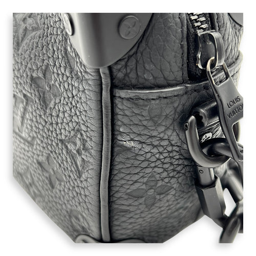Soft Trunk Crossbody Bag Black in Monogram Empreinte Leather, Lacquered Metal hardware