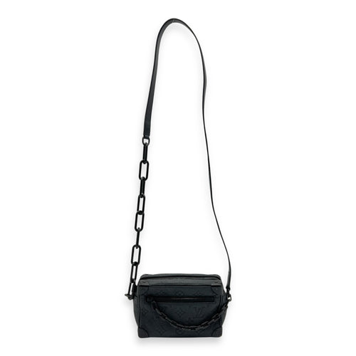 Soft Trunk Crossbody Bag Black in Monogram Empreinte Leather, Lacquered Metal hardware