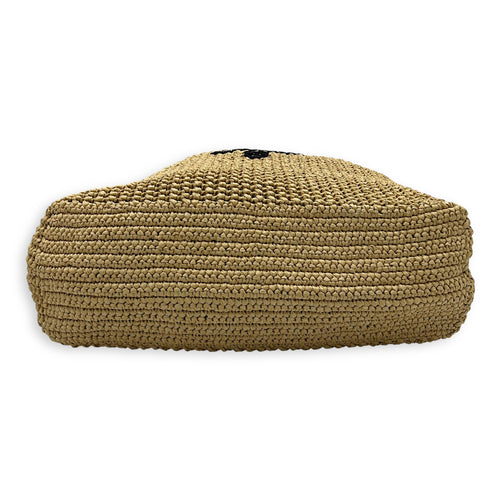 Logo Tote Bag Brown in Raffia