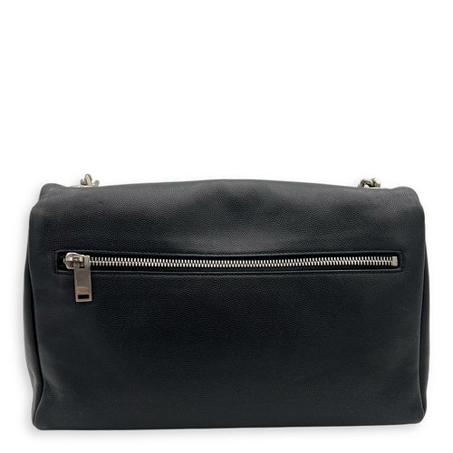 West Hollywood Shoulder Bag Black in Calfskin, Silver hardware