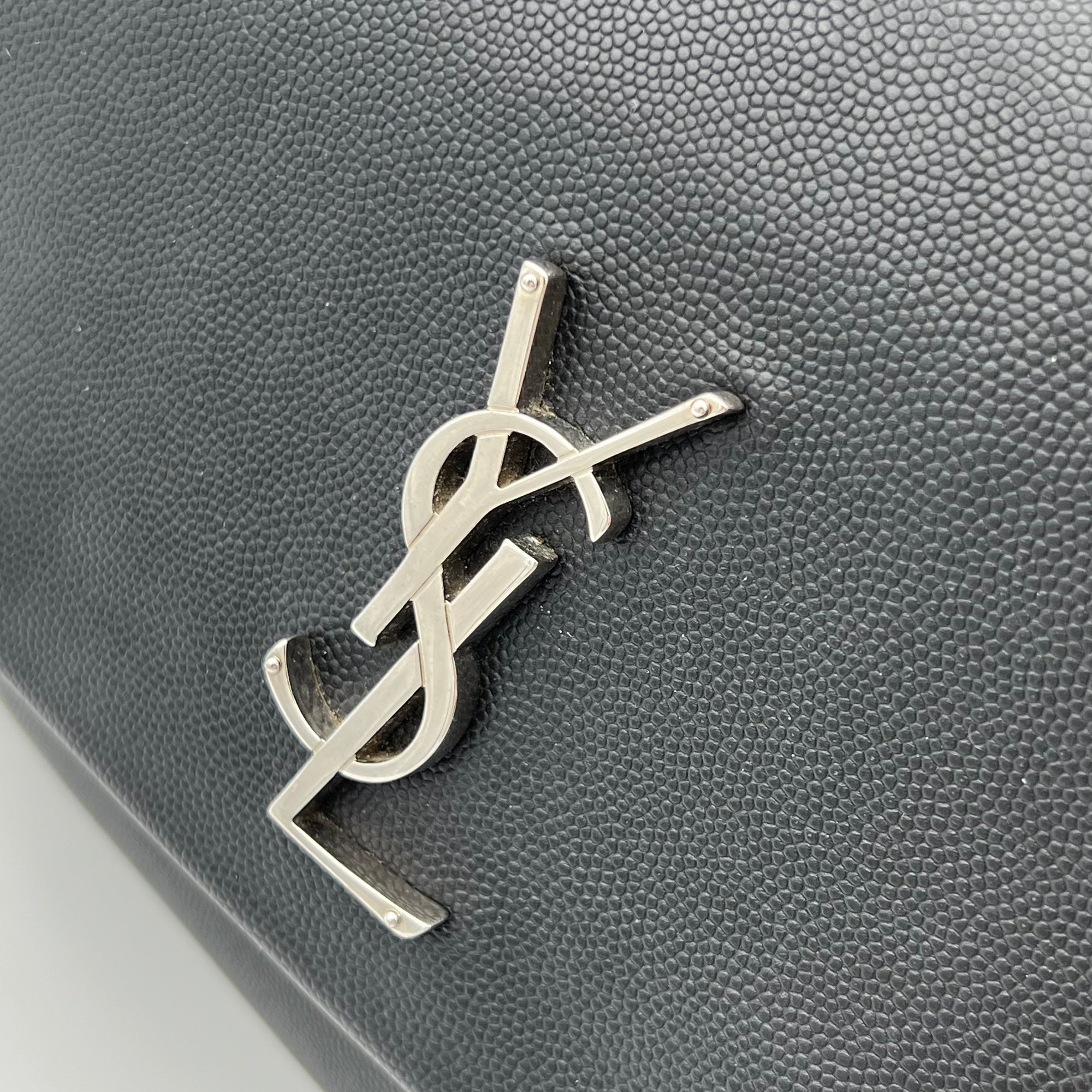 West Hollywood Shoulder Bag Black in Calfskin, Silver hardware