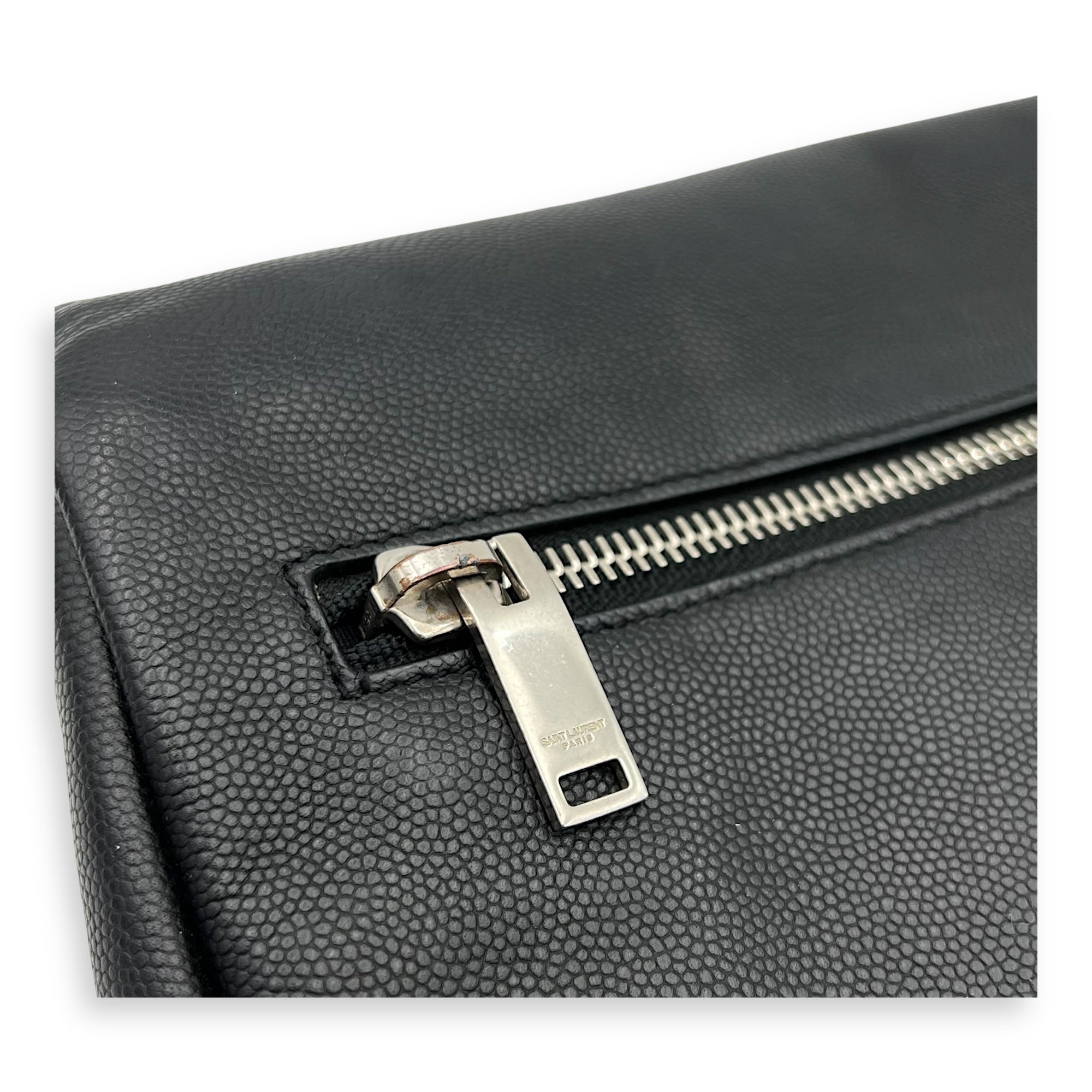 West Hollywood Shoulder Bag Black in Calfskin, Silver hardware