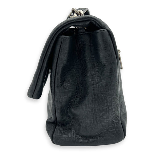 West Hollywood Shoulder Bag Black in Calfskin, Silver hardware