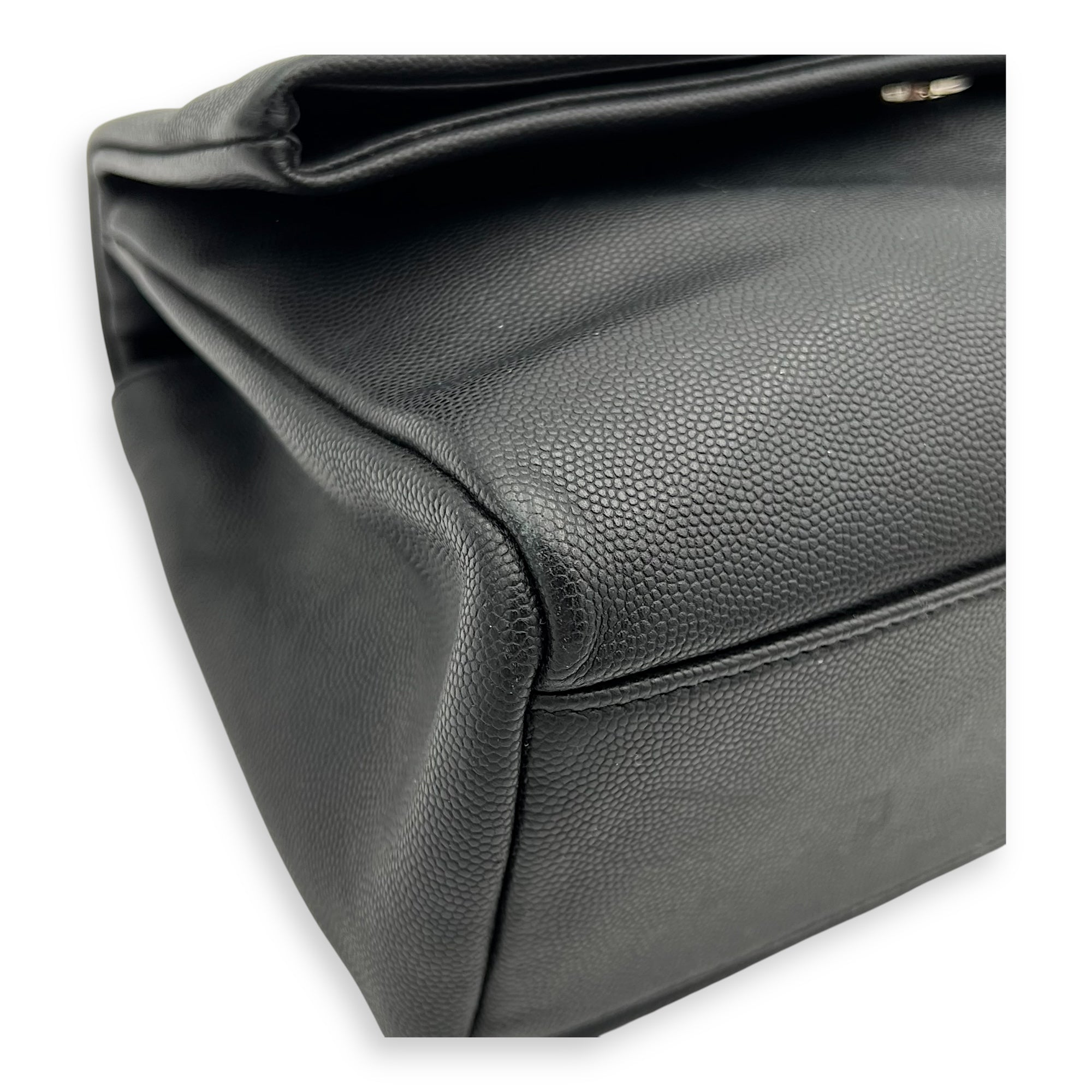West Hollywood Shoulder Bag Black in Calfskin, Silver hardware