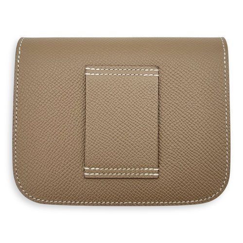 Constance Slim Compact Brown in Epsom, Palladium hardware