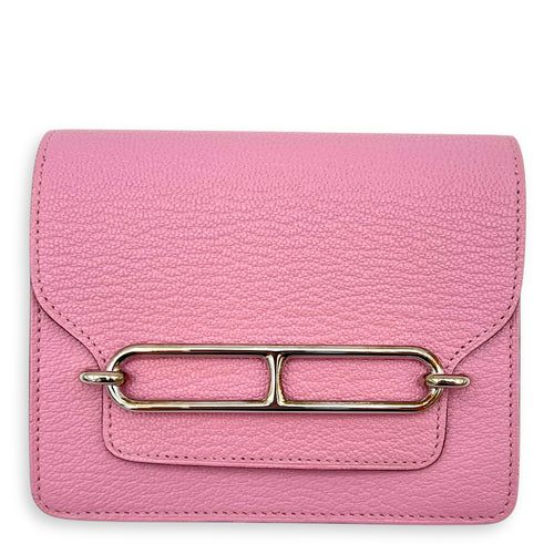 Roulis Slim  Pink in Chevre Leather, Palladium hardware
