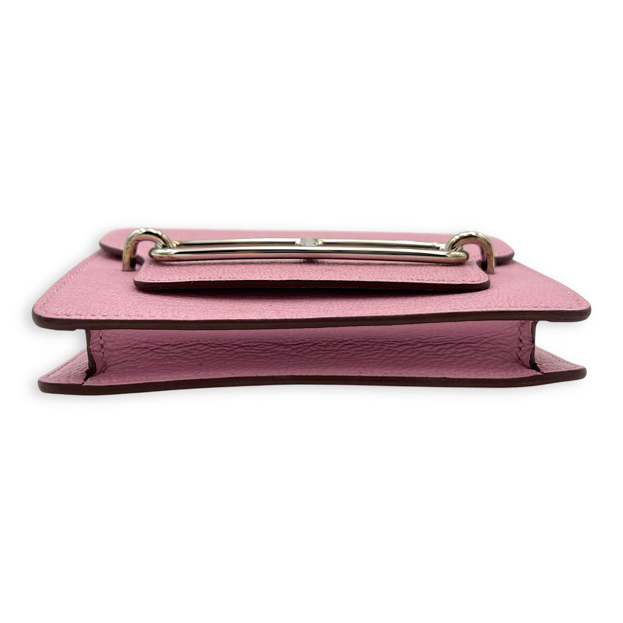 Roulis Slim  Pink in Chevre Leather, Palladium hardware