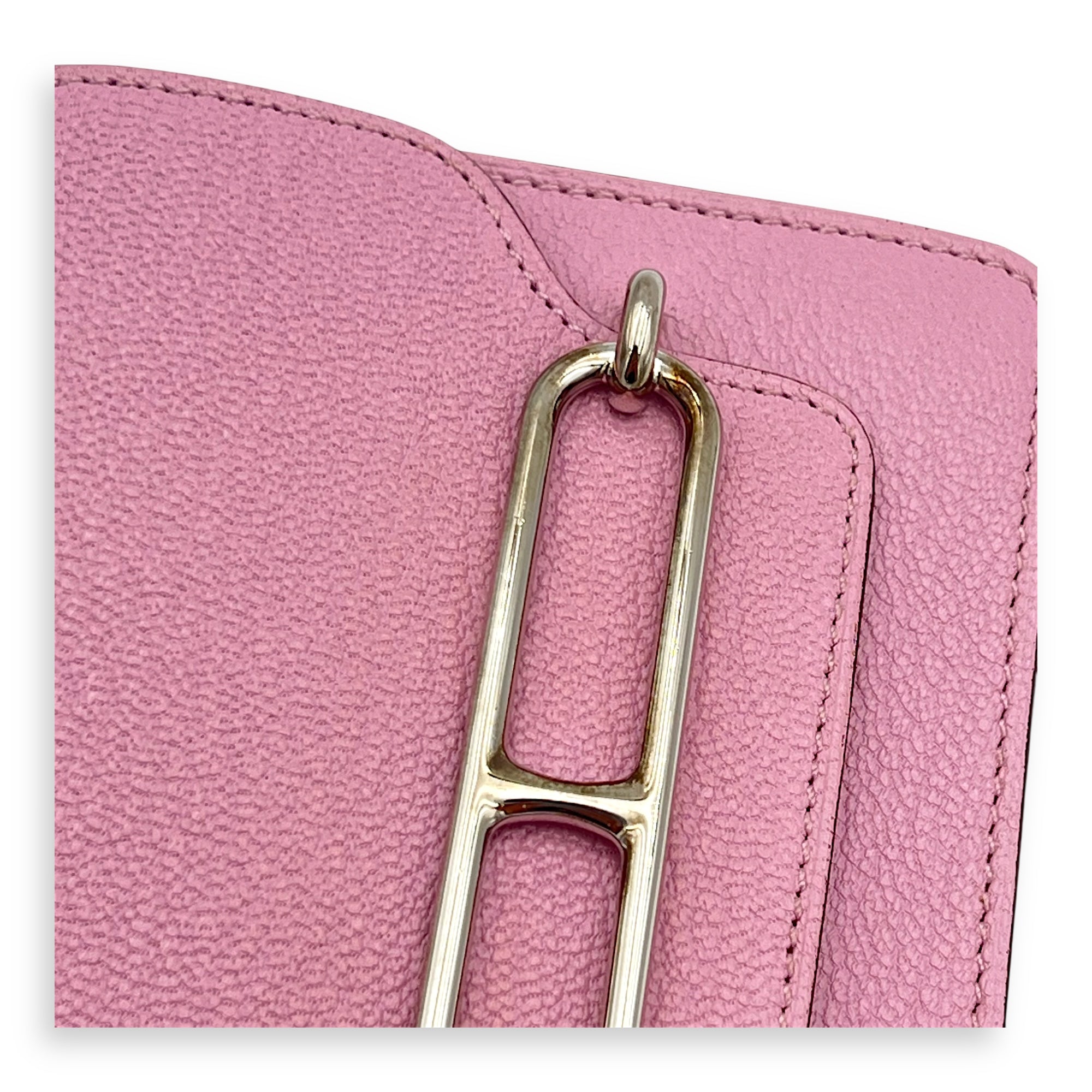 Roulis Slim  Pink in Chevre Leather, Palladium hardware