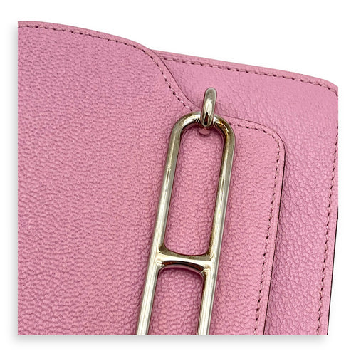 Roulis Slim  Pink in Chevre Leather, Palladium hardware