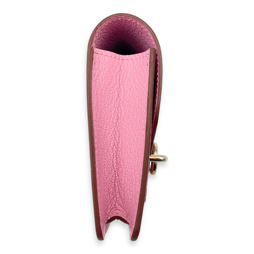Roulis Slim  Pink in Chevre Leather, Palladium hardware