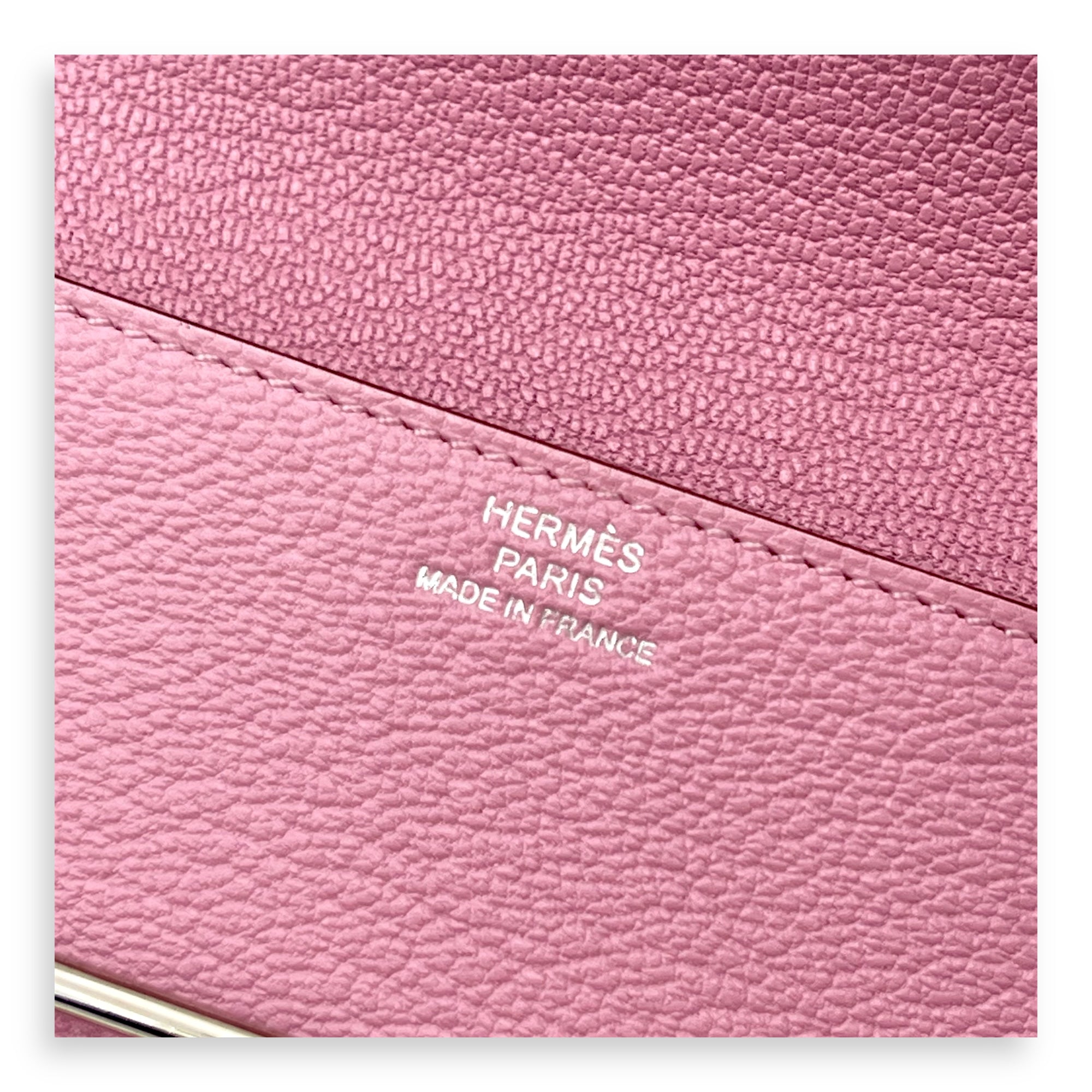 Roulis Slim  Pink in Chevre Leather, Palladium hardware