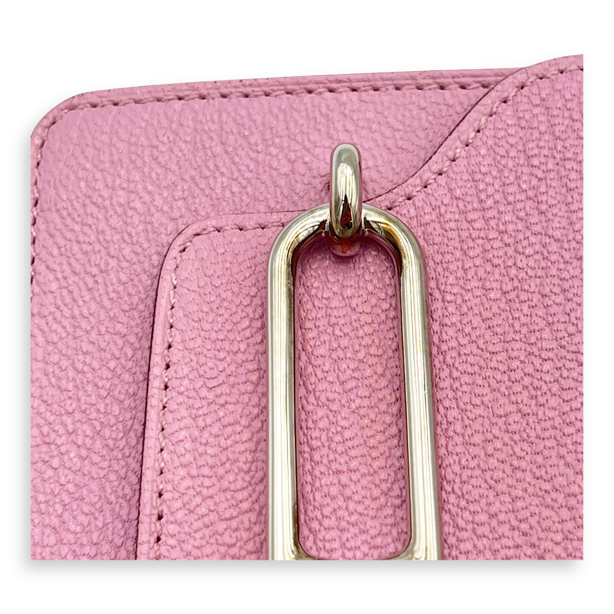 Roulis Slim  Pink in Chevre Leather, Palladium hardware