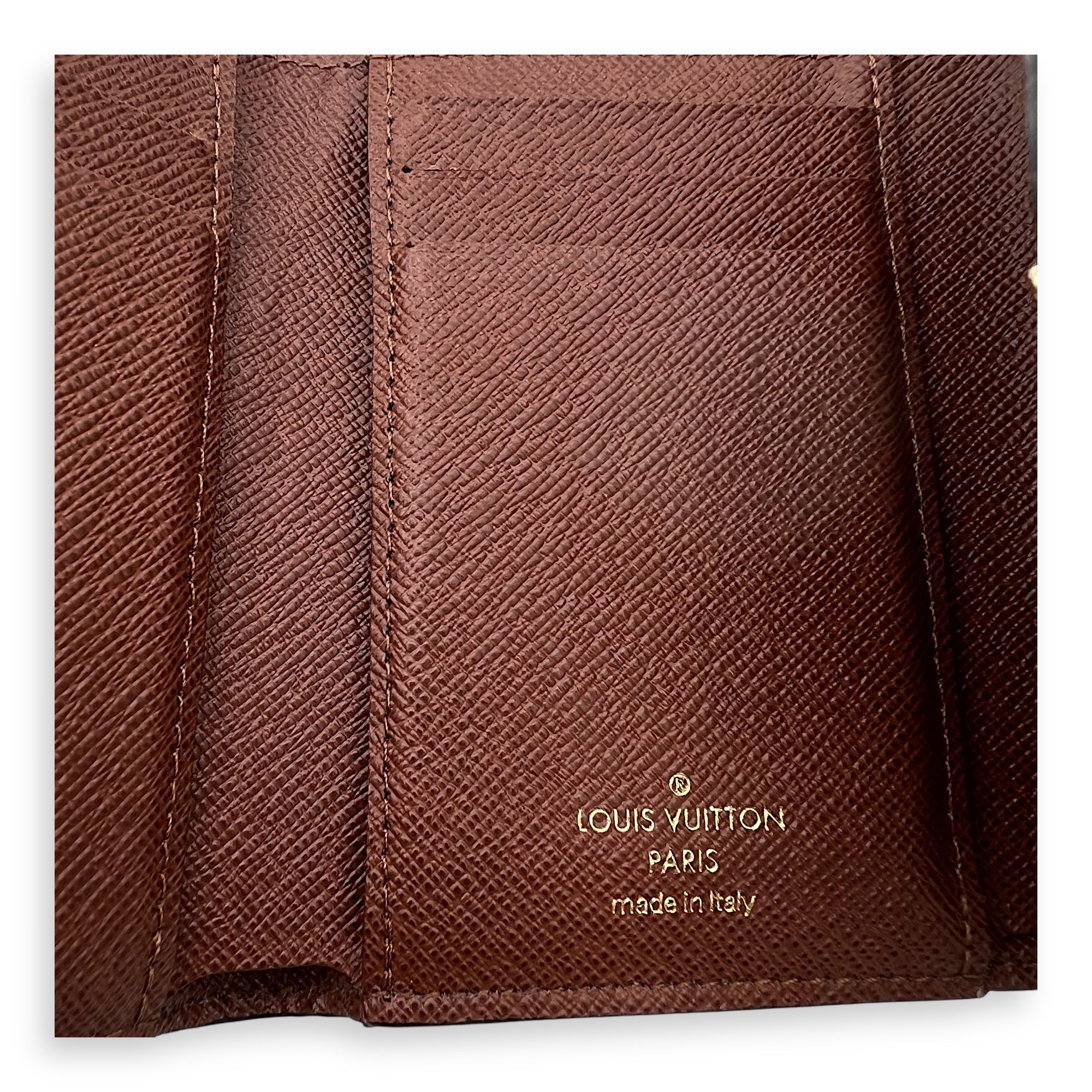 Victorine Wallet Brown in Monogram Coated Canvas, Gold hardware