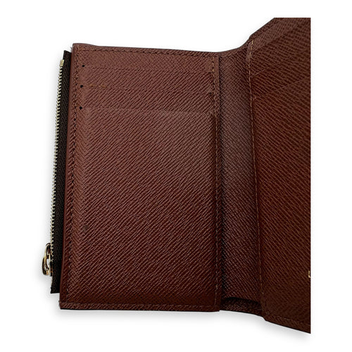 Victorine Wallet Brown in Monogram Coated Canvas, Gold hardware