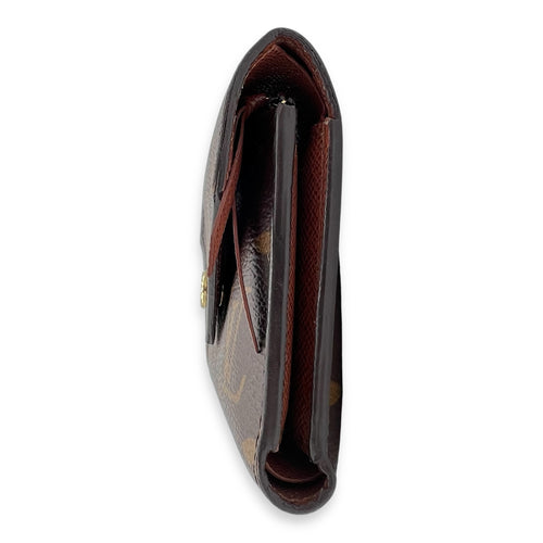 Victorine Wallet Brown in Monogram Coated Canvas, Gold hardware