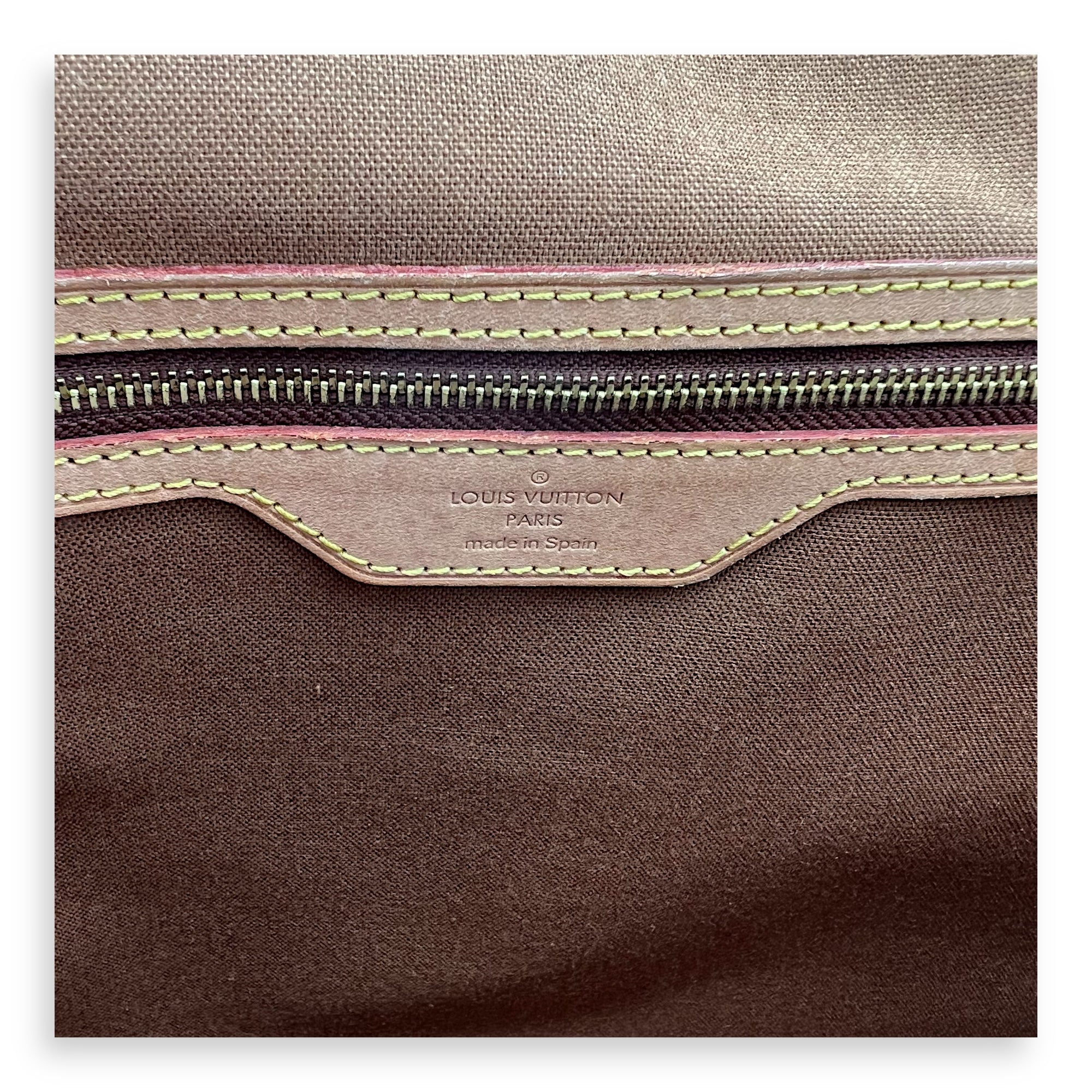 Valmy GM Brown Messenger in Monogram Coated Canvas, Gold hardware