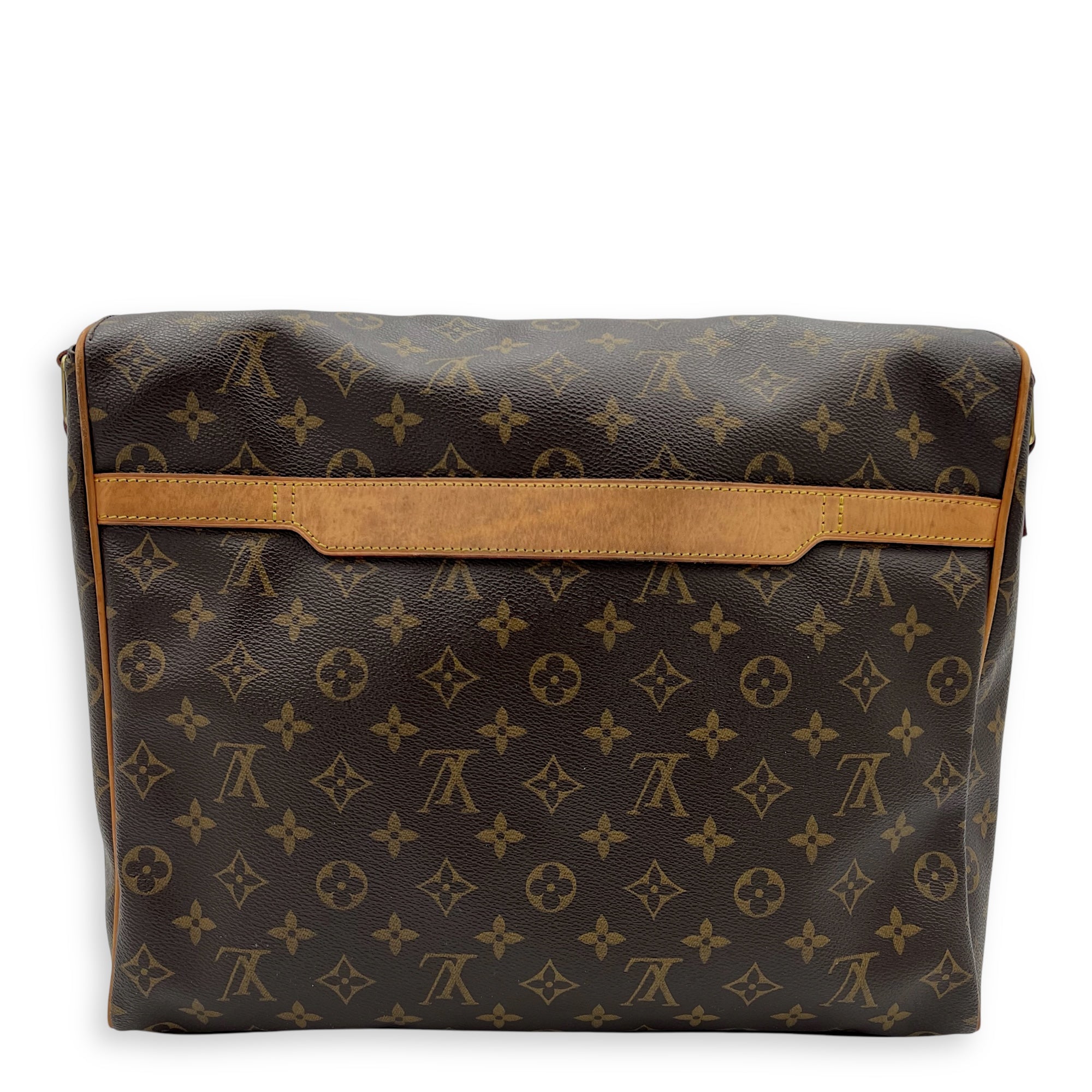 Valmy GM Brown Messenger in Monogram Coated Canvas, Gold hardware