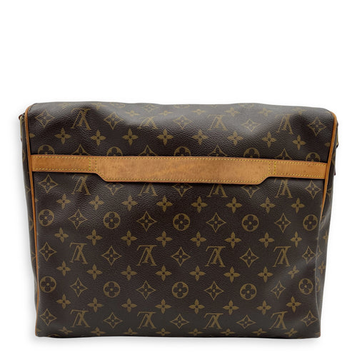 Valmy GM Brown Messenger in Monogram Coated Canvas, Gold hardware
