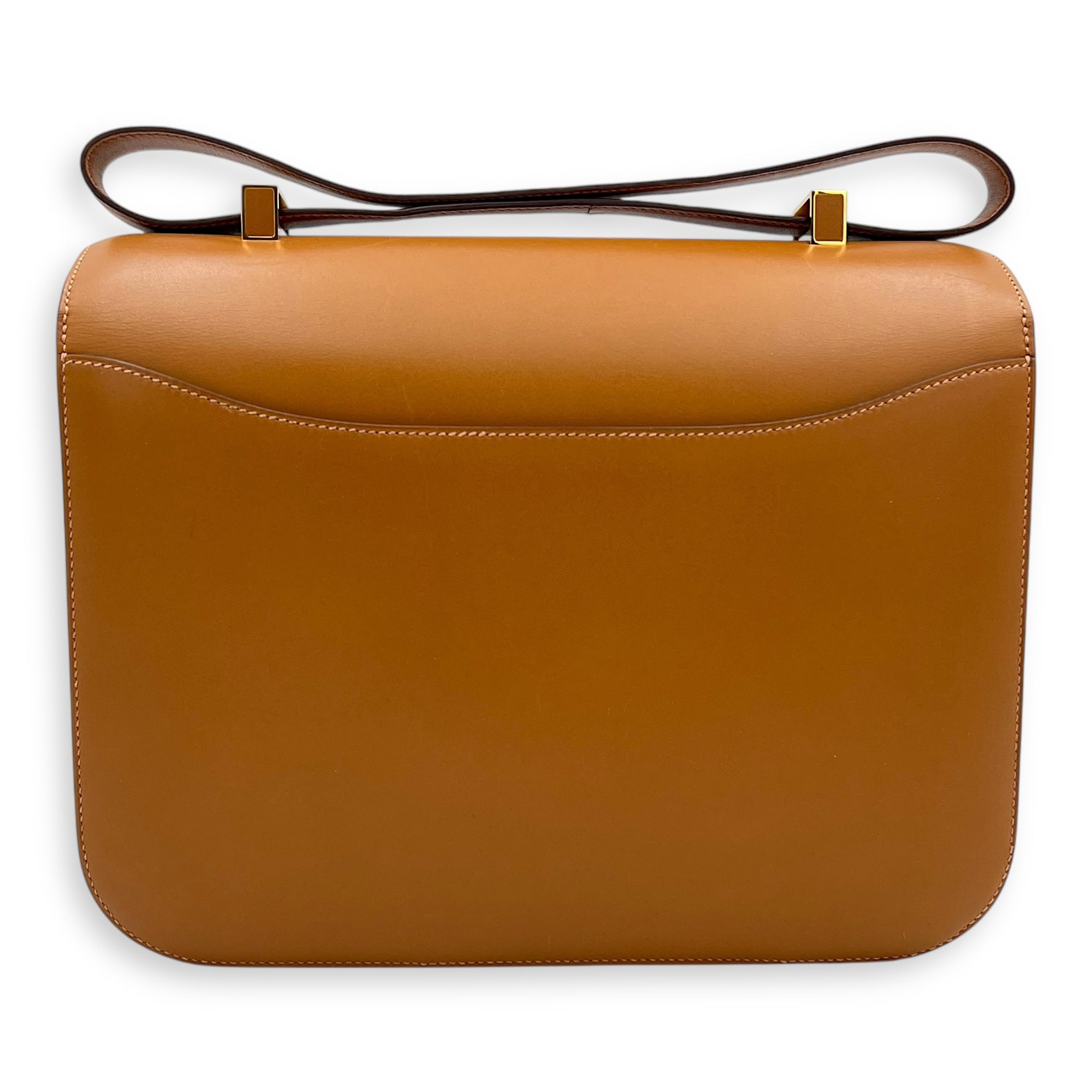 Constance Cartable 29 Naturel Sable Shoulder Bag in Veau Butler, Gold hardware