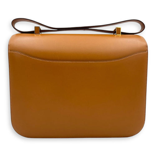 Constance Cartable 29 Naturel Sable Shoulder Bag in Veau Butler, Gold hardware