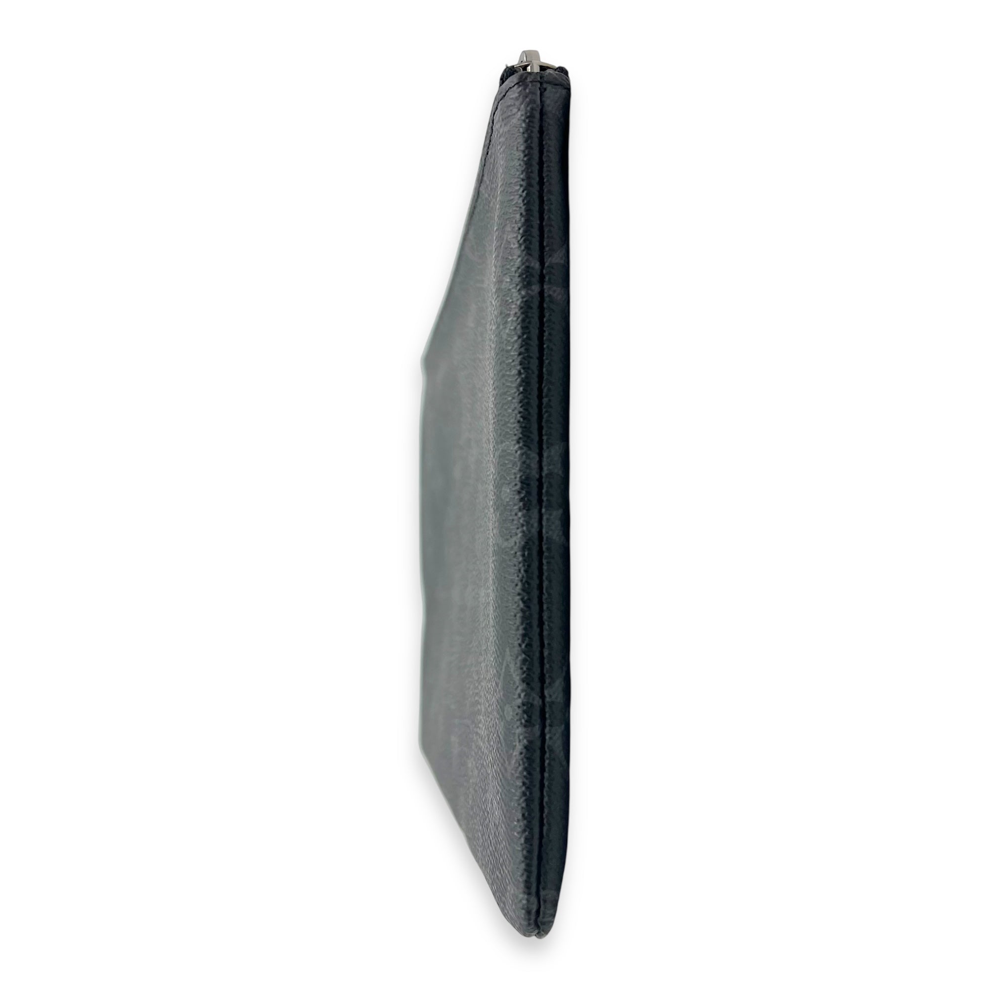 Fragment x Louis Vuitton Ipad Pouch Black in Coated Canvas, Mixed hardware