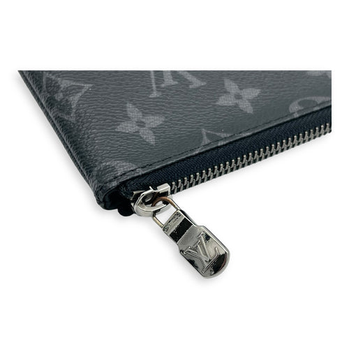 Fragment x Louis Vuitton Ipad Pouch Black in Coated Canvas, Mixed hardware