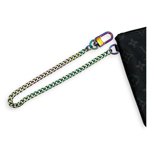 Fragment x Louis Vuitton Ipad Pouch Black in Coated Canvas, Mixed hardware