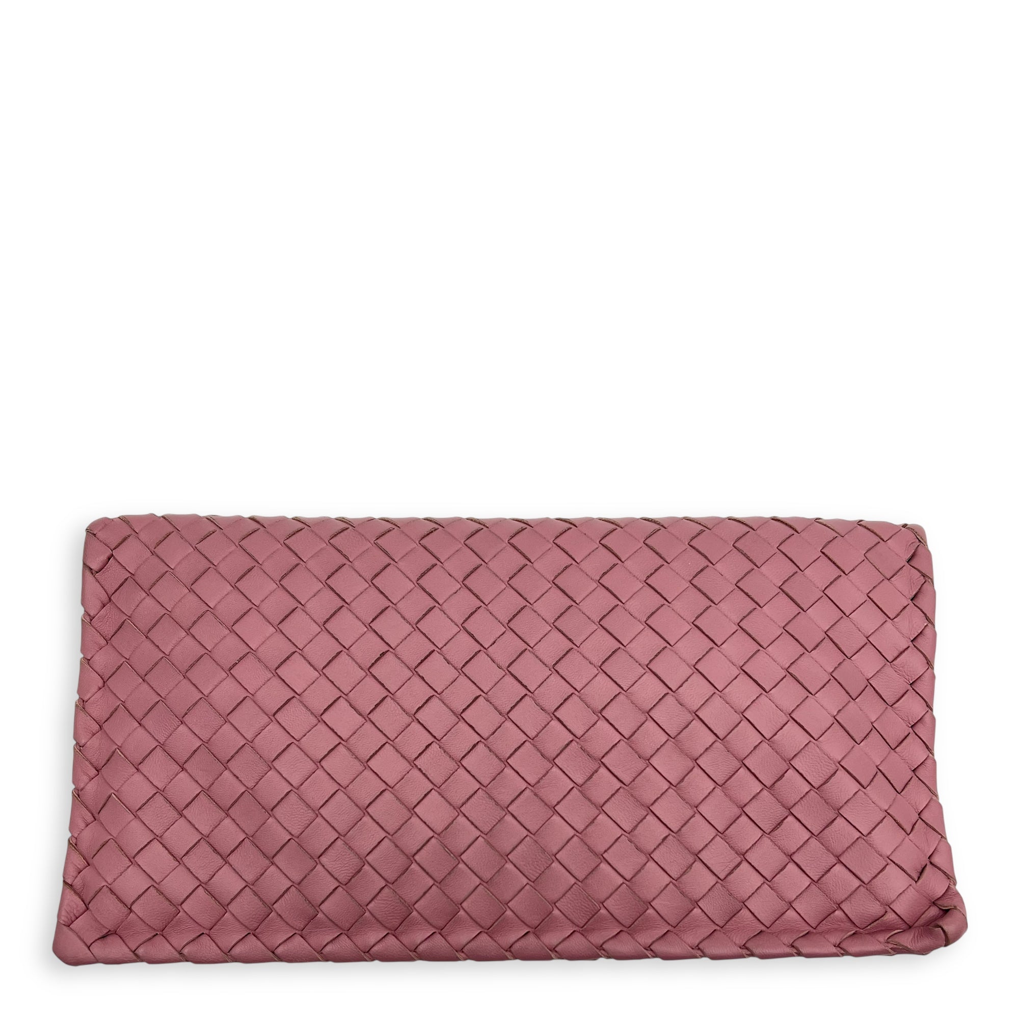 Intrecciato Clutch Pink in Lambskin