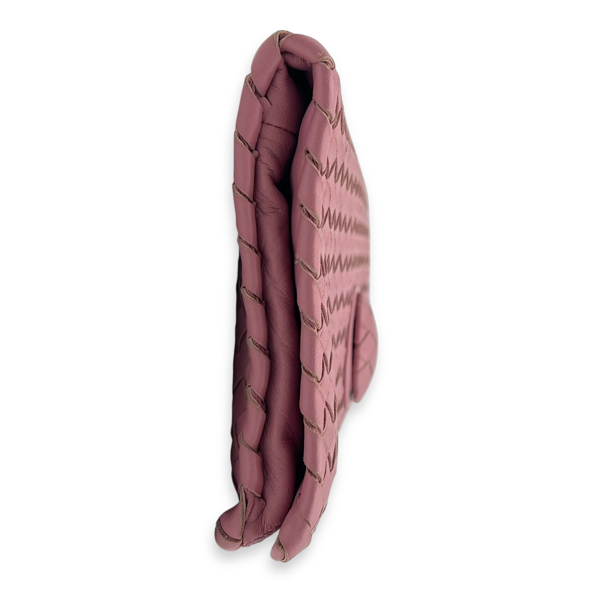 Intrecciato Clutch Pink in Lambskin