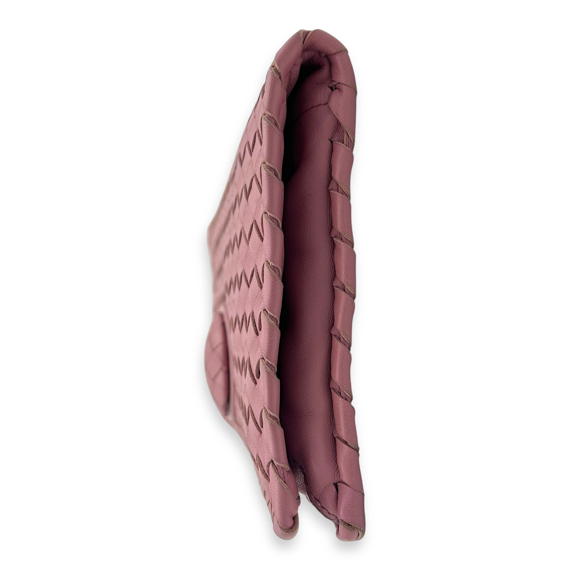 Intrecciato Clutch Pink in Lambskin