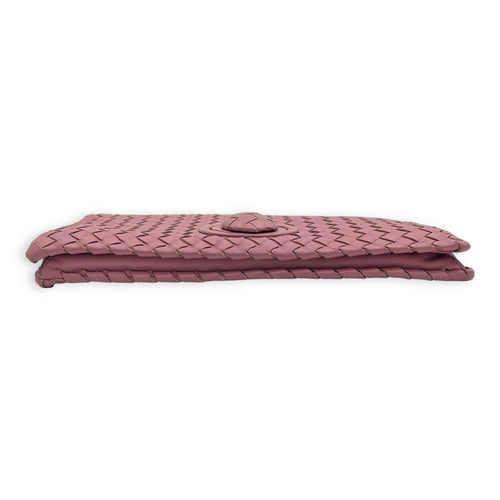 Intrecciato Clutch Pink in Lambskin