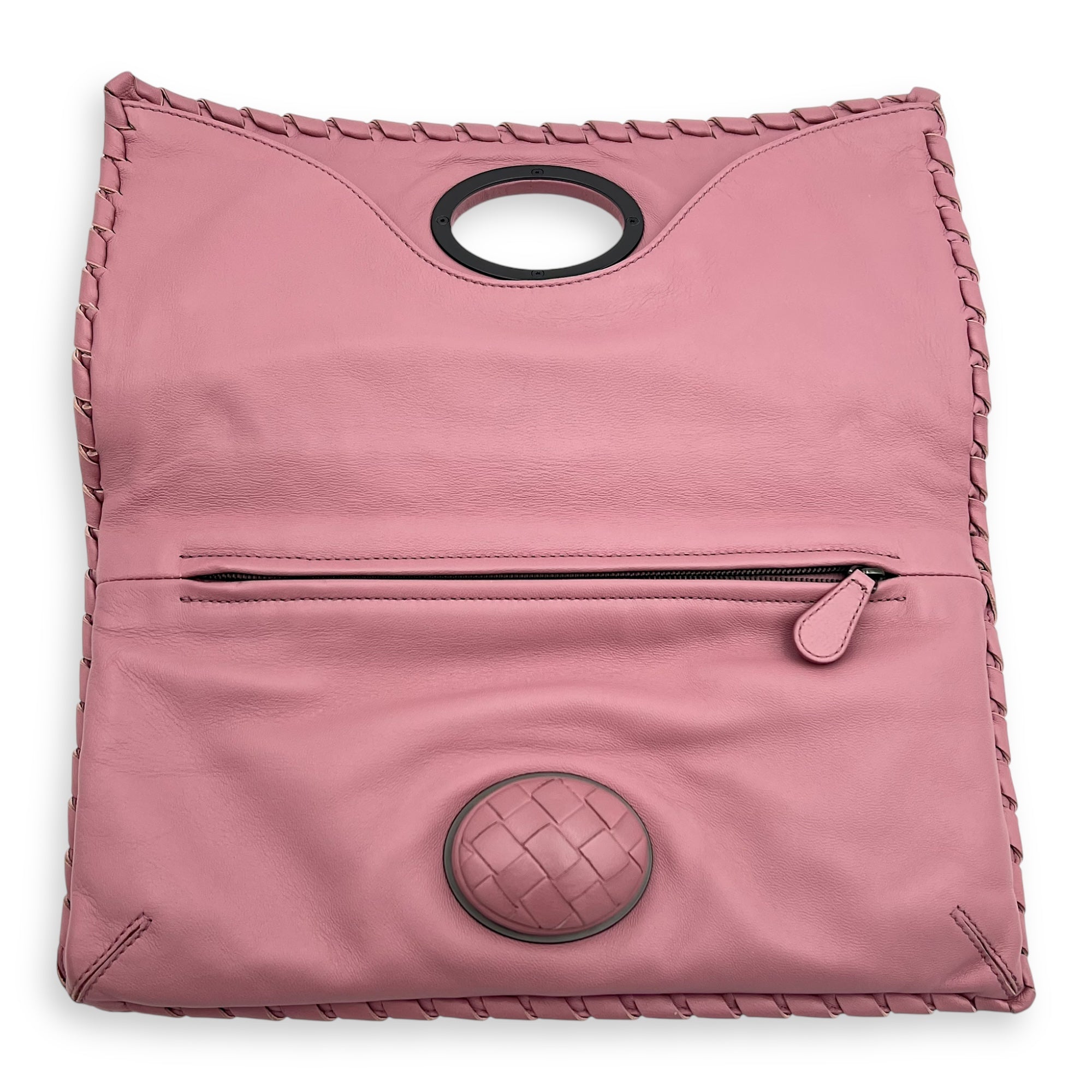 Intrecciato Clutch Pink in Lambskin