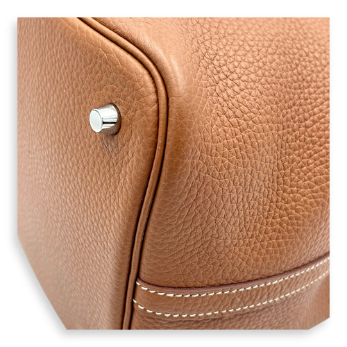 Picotin 22 Gold Top Handle Bag in Clemence, Palladium hardware