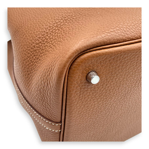 Picotin 22 Gold Top Handle Bag in Clemence, Palladium hardware