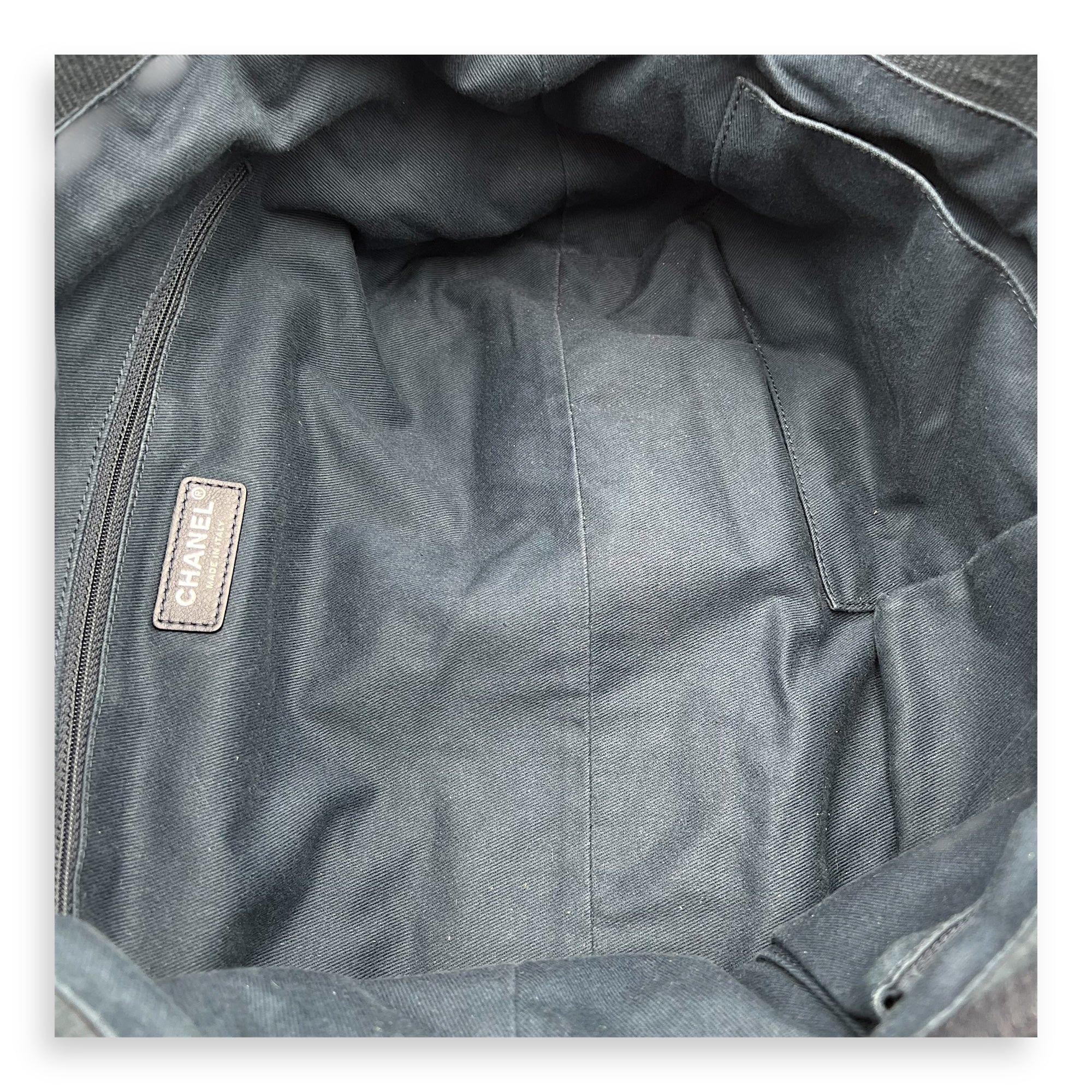 Deauville Tote Bag Blue in Fabric, Silver hardware