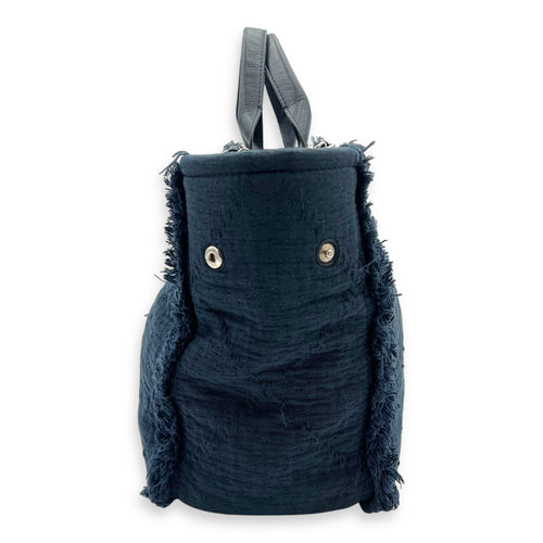 Deauville Tote Bag Blue in Fabric, Silver hardware