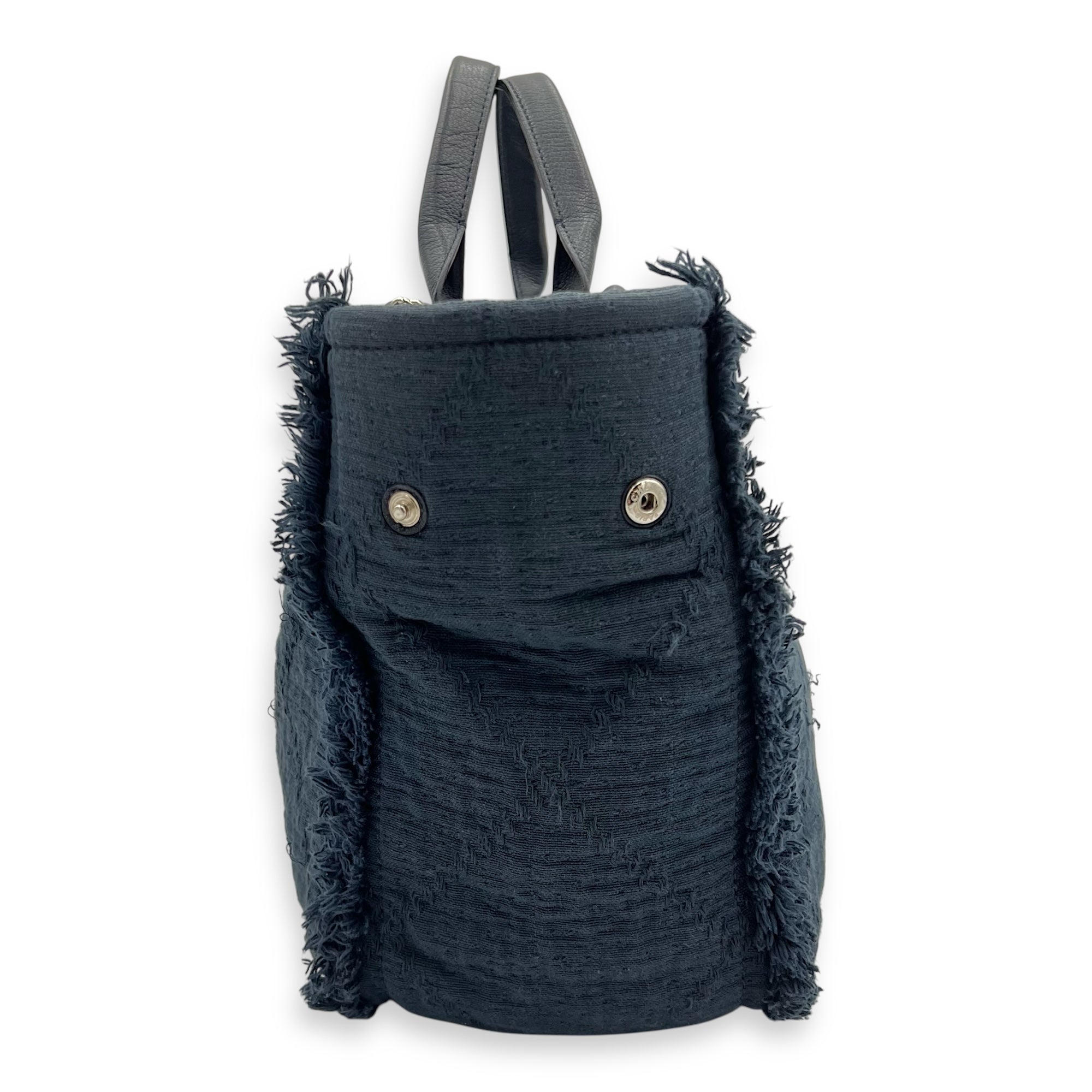Deauville Tote Bag Blue in Fabric, Silver hardware