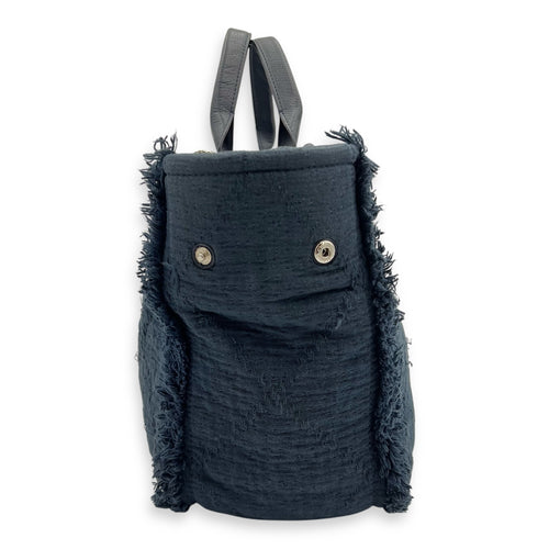 Deauville Tote Bag Blue in Fabric, Silver hardware