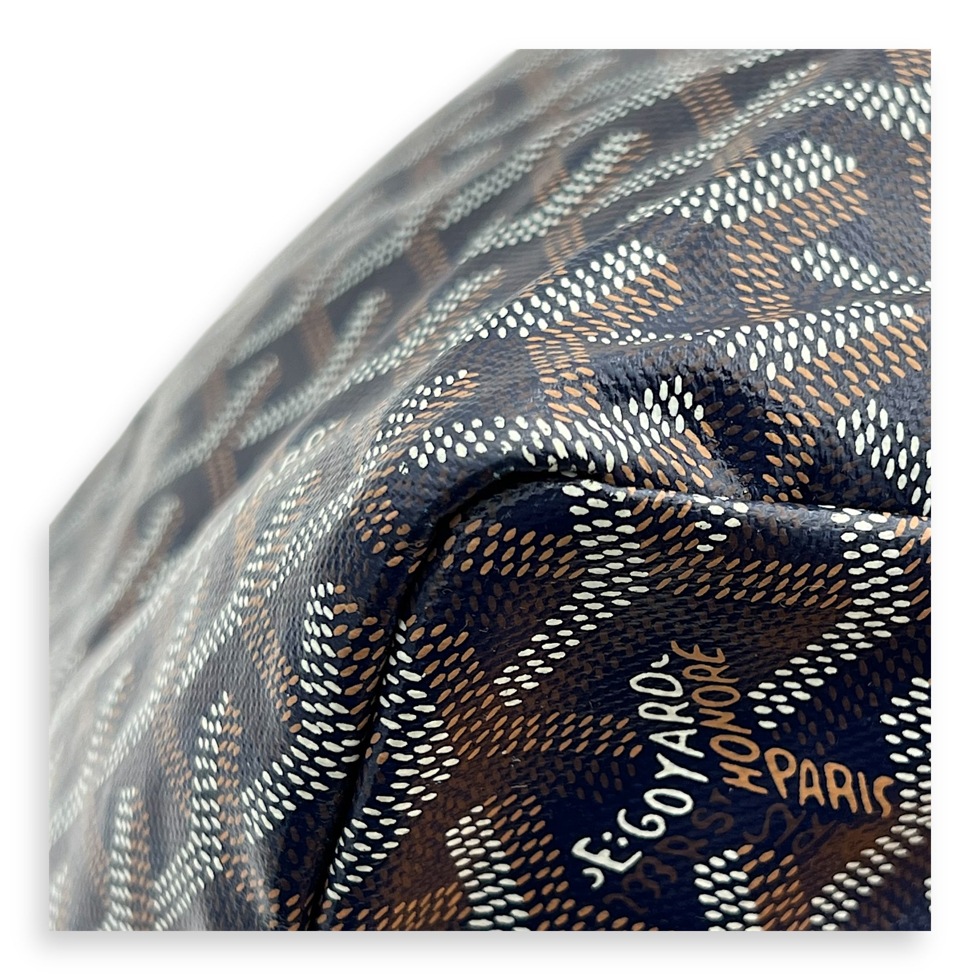 Saint Louis Tote Bag Blue in Coated Canvas, Silver hardware