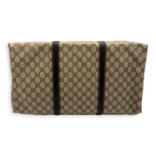 GG Tote Bag Brown in Jacquard, Gold hardware