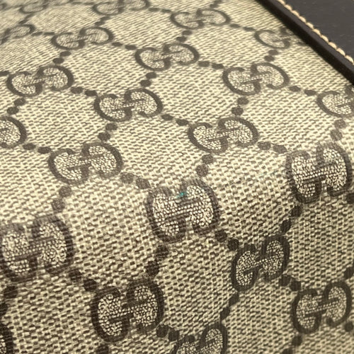 GG Tote Bag Brown in Jacquard, Gold hardware