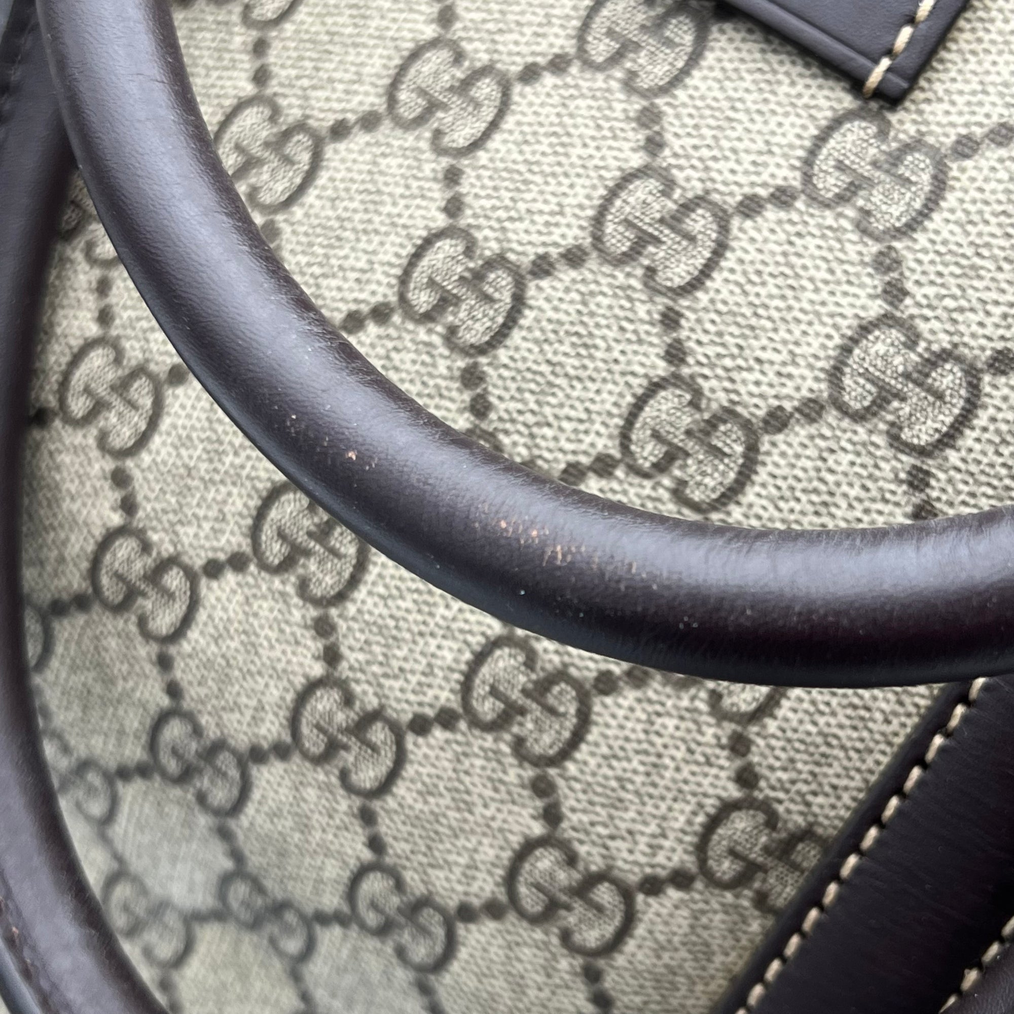 GG Tote Bag Brown in Jacquard, Gold hardware